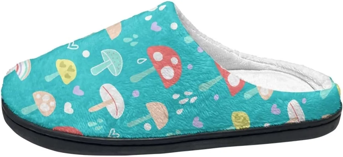 Fuzzy Memory Foam Cozy Slippers for Womem Indoor Home Womens Slip On House Shoes with Rubber Soles Size 4-12