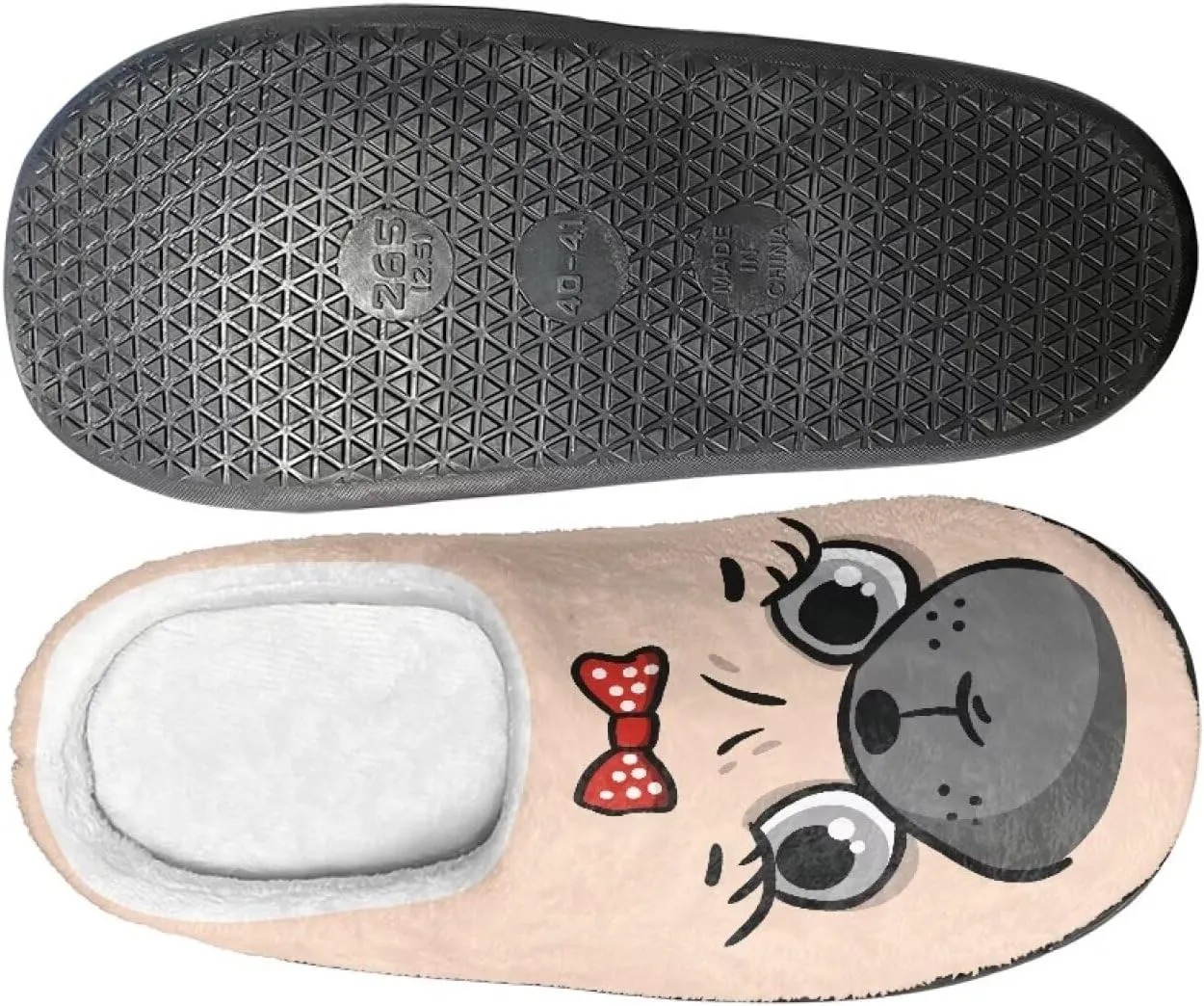 Fuzzy Memory Foam Cozy Slippers for Womem Indoor Home Womens Slip On House Shoes with Rubber Soles Size 4-12