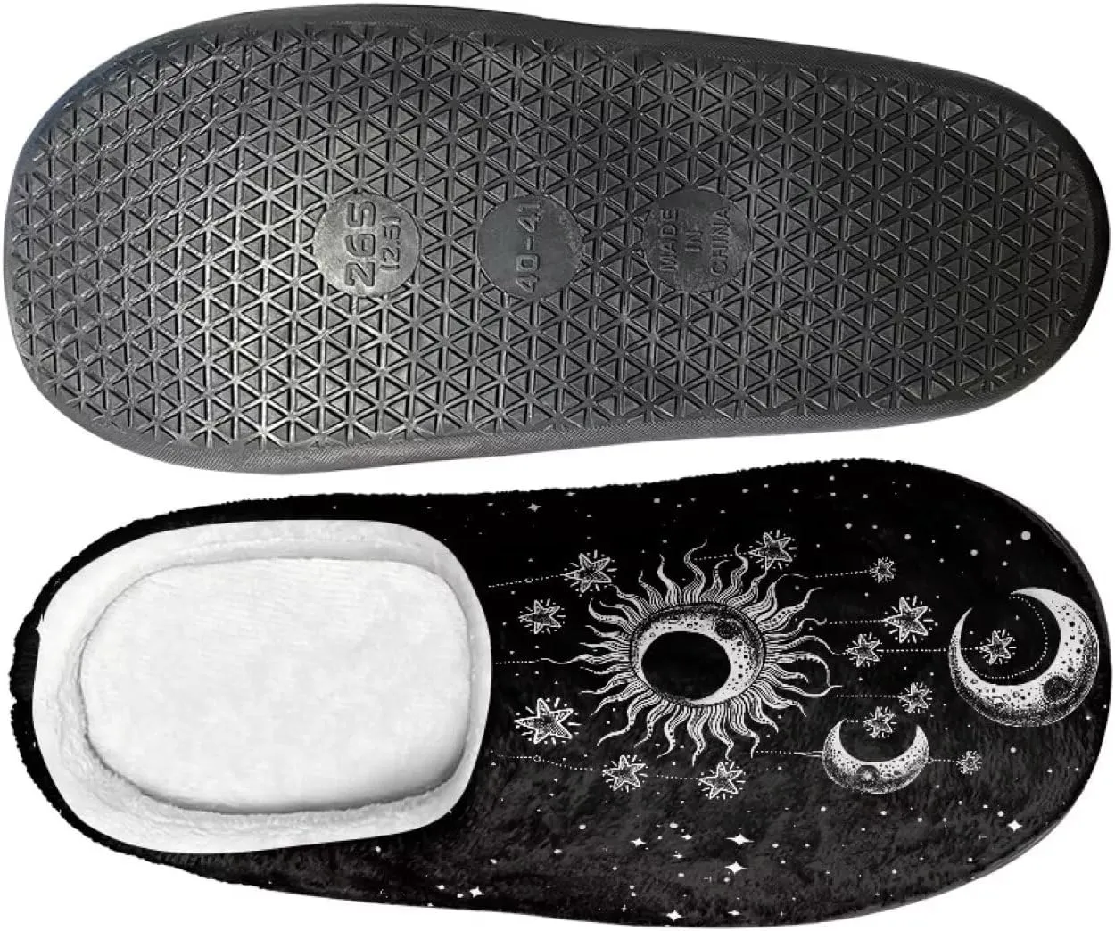 Fuzzy Memory Foam Cozy Slippers for Womem Indoor Home Womens Slip On House Shoes with Rubber Soles Size 4-12