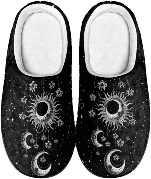 Fuzzy Memory Foam Cozy Slippers for Womem Indoor Home Womens Slip On House Shoes with Rubber Soles Size 4-12