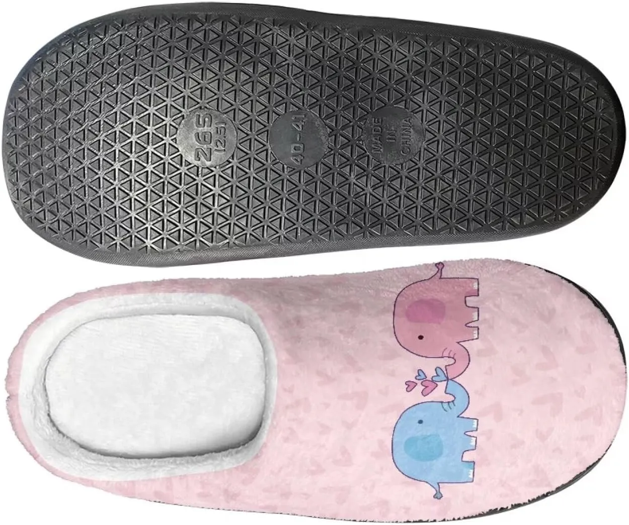 Fuzzy Memory Foam Cozy Slippers for Womem Indoor Home Womens Slip On House Shoes with Rubber Soles Size 4-12