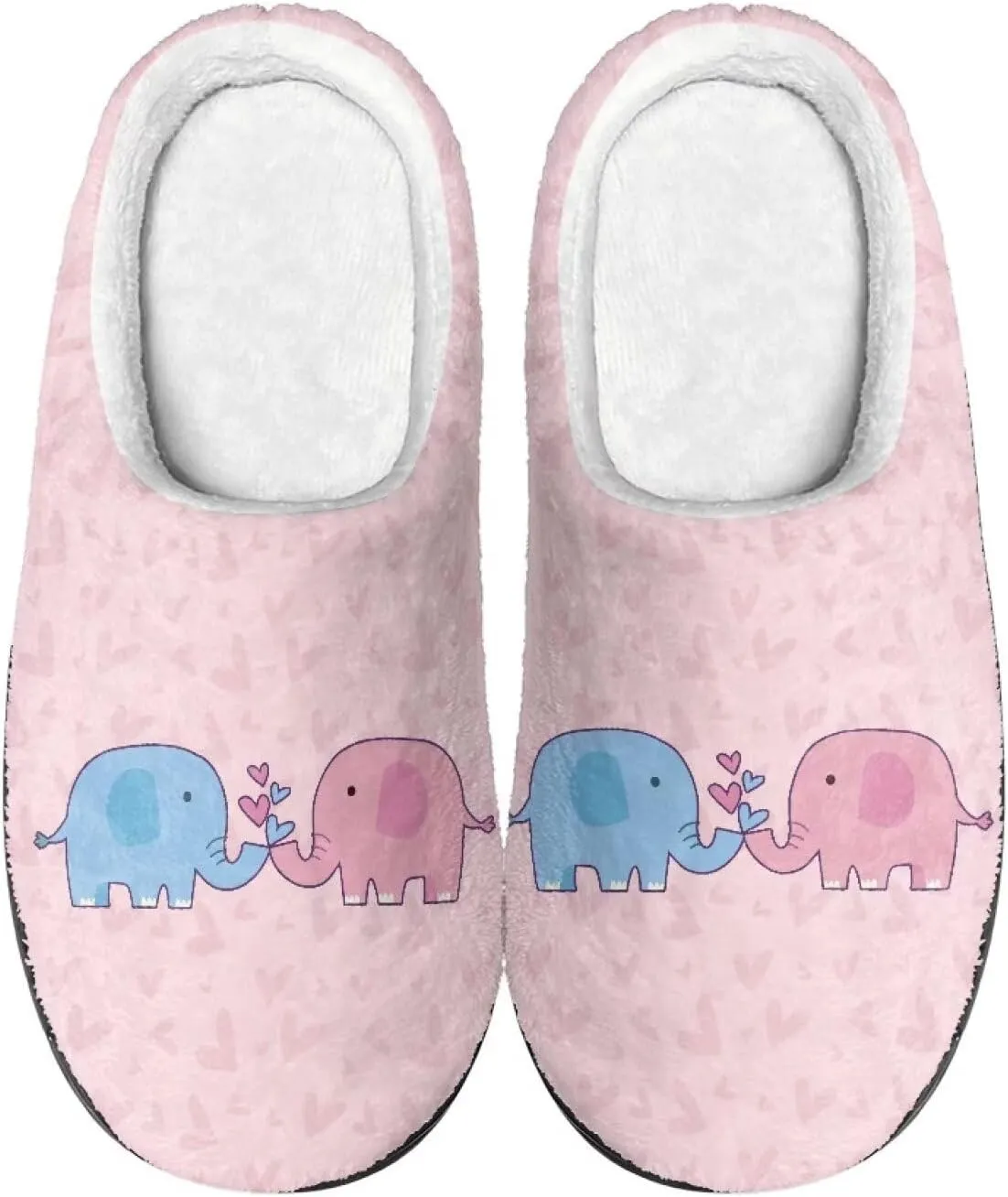 Fuzzy Memory Foam Cozy Slippers for Womem Indoor Home Womens Slip On House Shoes with Rubber Soles Size 4-12
