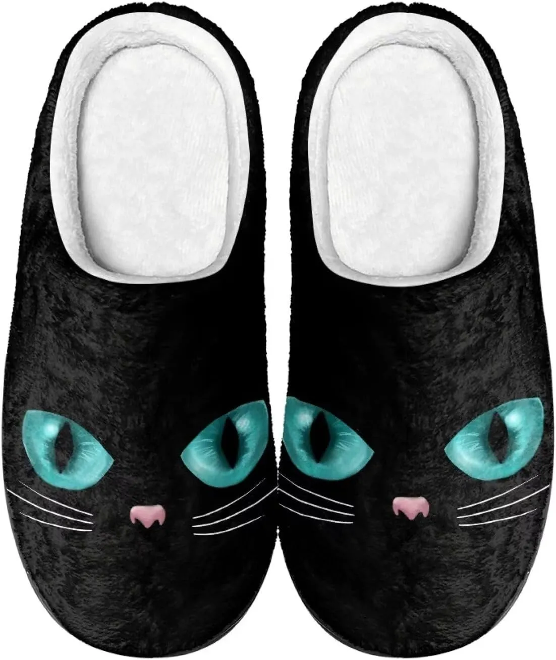 Fuzzy Memory Foam Cozy Slippers for Womem Indoor Home Womens Slip On House Shoes with Rubber Soles Size 4-12