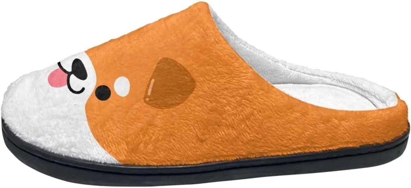 Fuzzy Memory Foam Cozy Slippers for Womem Indoor Home Womens Slip On House Shoes with Rubber Soles Size 4-12