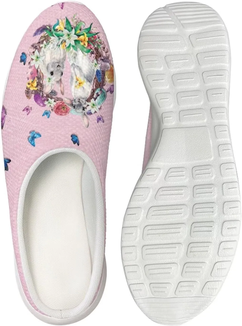 Garden Shoes Womens Slip On Mesh Garden Clogs Rubber Sole Garden Sandals
