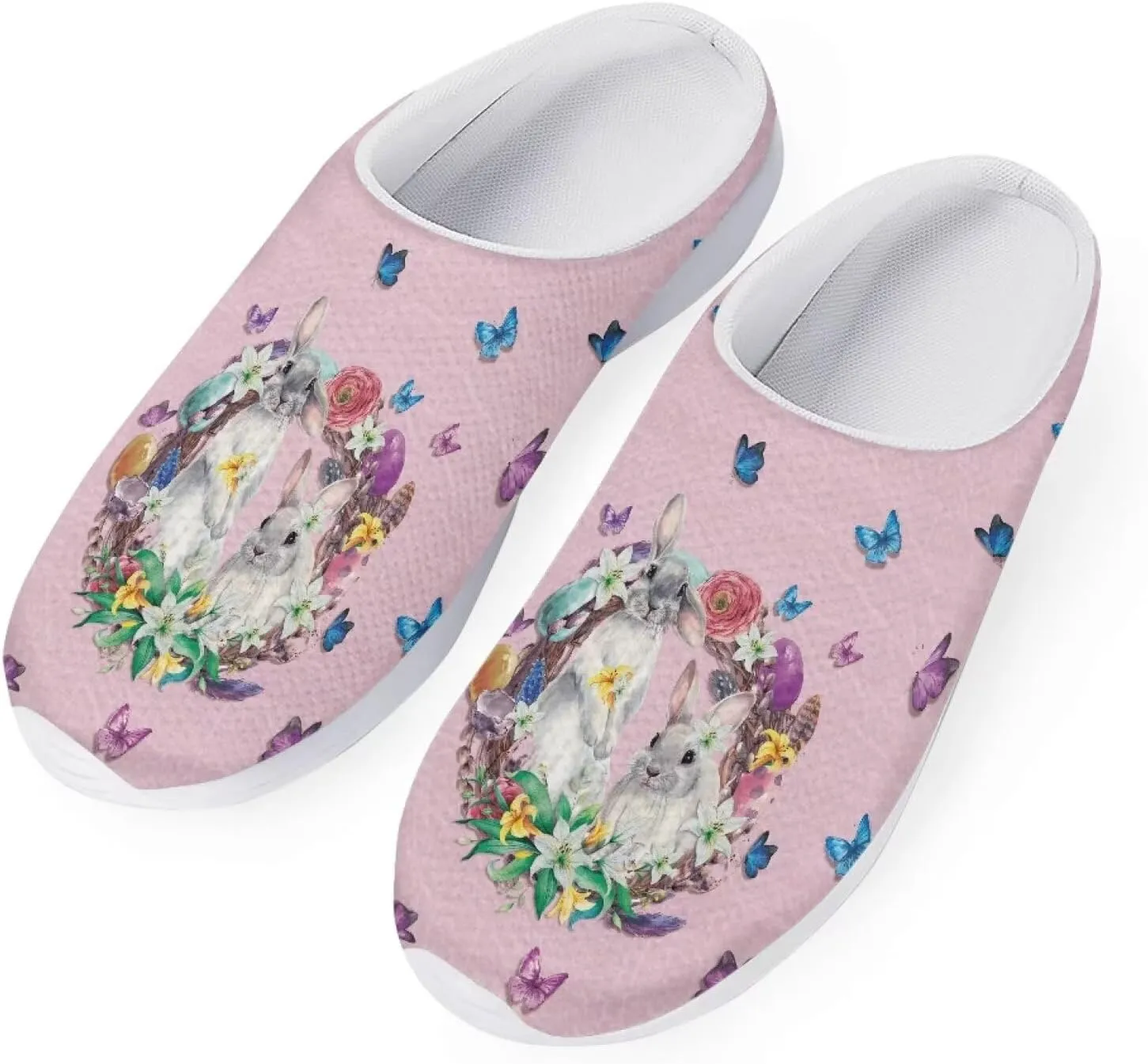 Garden Shoes Womens Slip On Mesh Garden Clogs Rubber Sole Garden Sandals