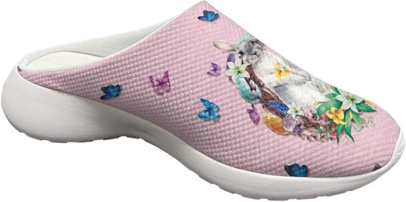 Garden Shoes Womens Slip On Mesh Garden Clogs Rubber Sole Garden Sandals