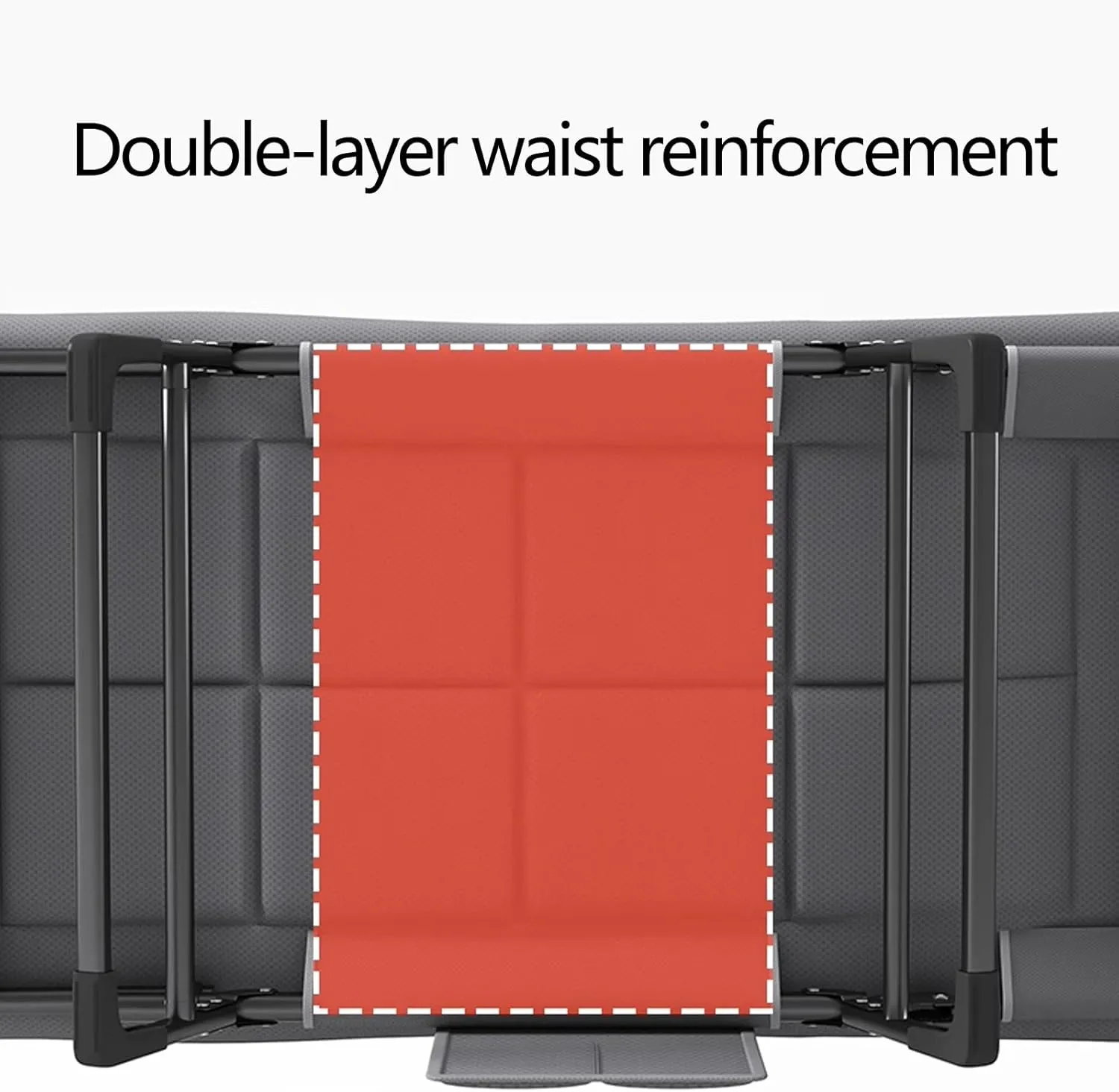 Generic Pull Out Bed with Mattress Six Adjustable Backrests Folding Camping Cot for Adults with 8 Legs and Load Capacity 250kg Perfect for Camping Pool Beach Patio(Gray D), 200*65*30cm