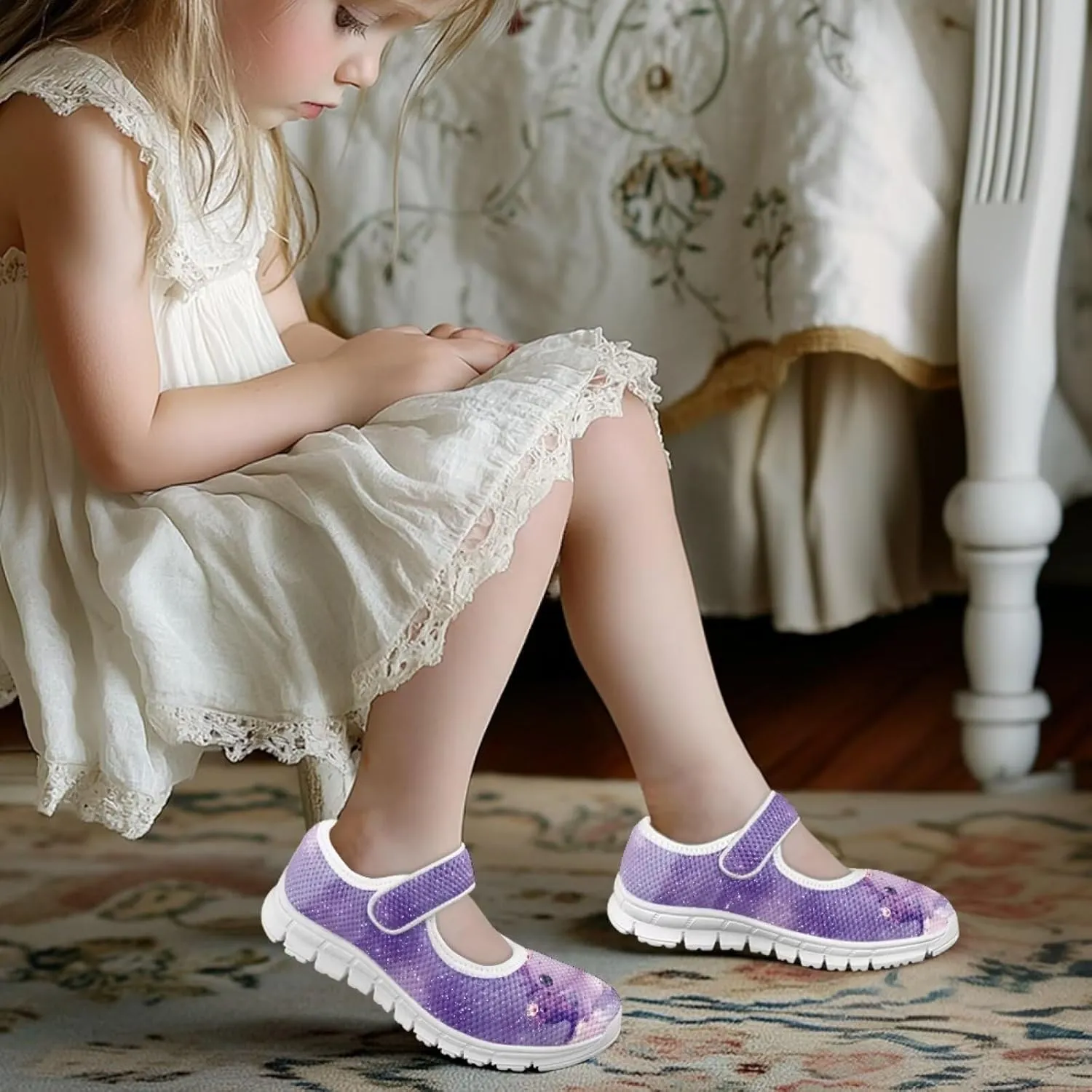 Girls Axolotl Dress Shoes Mary Jane Shoes Princess Ballet Flats Lightweight Slip On School Shoes US 11-2.5