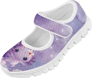 Girls Axolotl Dress Shoes Mary Jane Shoes Princess Ballet Flats Lightweight Slip On School Shoes US 11-2.5