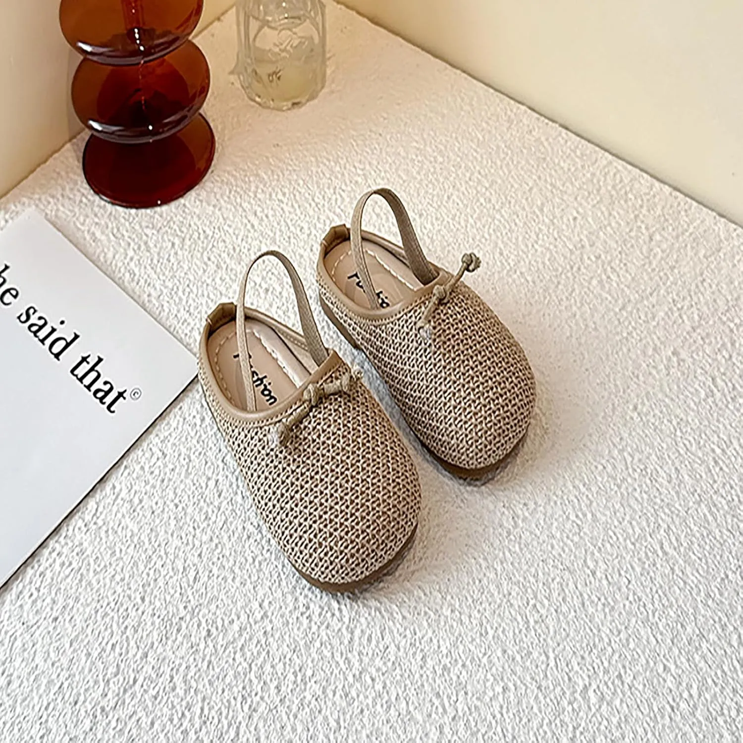 Girls Slides With Back Strap Closed Toe Casual Slip on Dress Shoes Comfortable Toddle Little Kids Walking Sandals