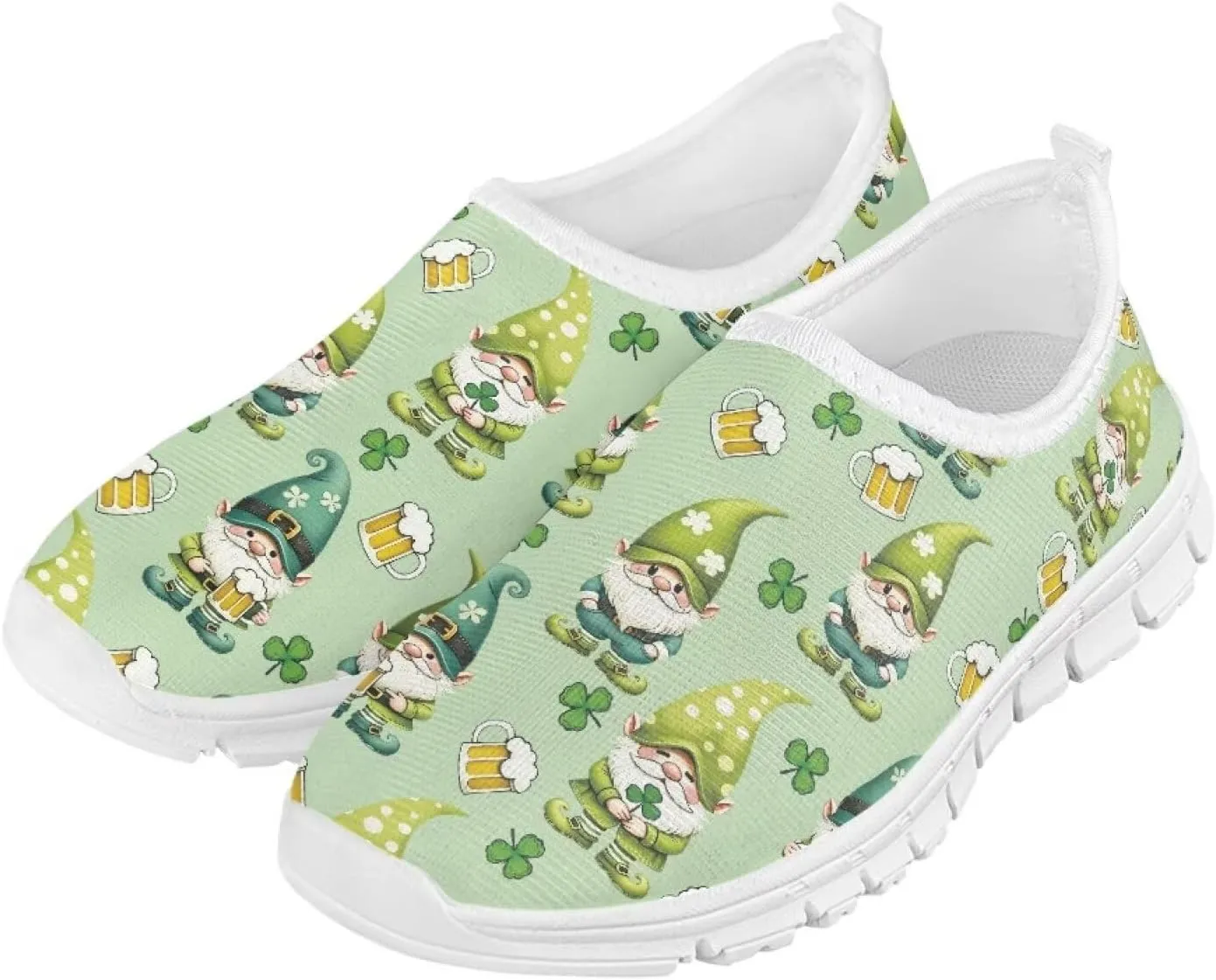 Girls Slip On Tennis Shoes Kids Running Shoes St. Patrick's Day Shoes