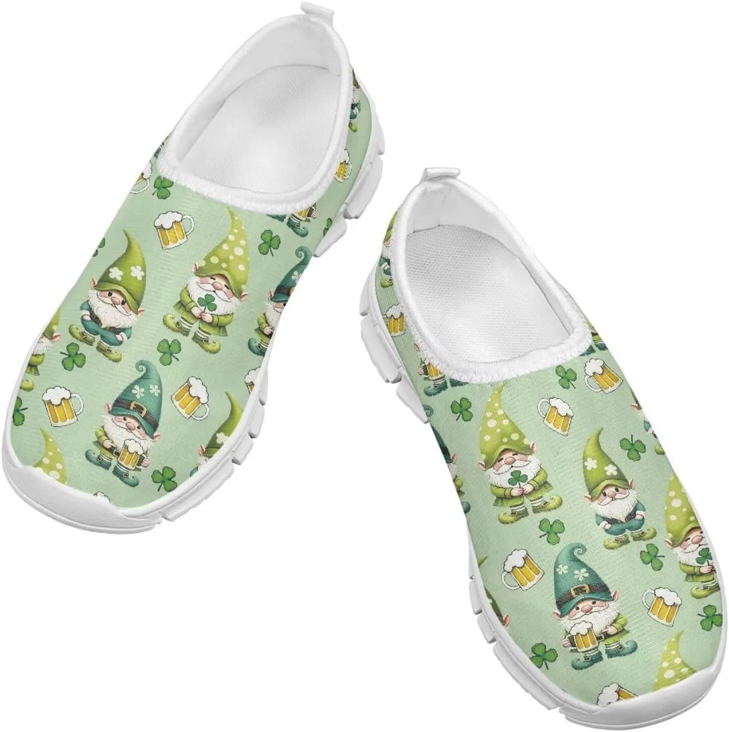 Girls Slip On Tennis Shoes Kids Running Shoes St. Patrick's Day Shoes