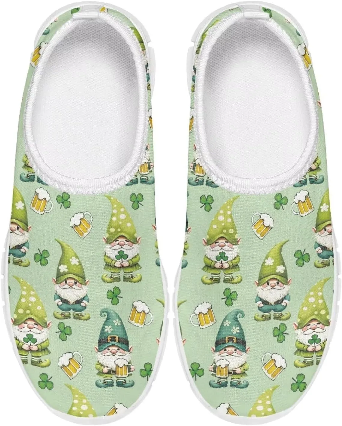 Girls Slip On Tennis Shoes Kids Running Shoes St. Patrick's Day Shoes