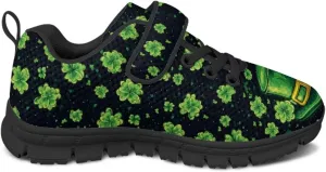 Girls St Patrick's Day Shoes Kids Single Buckle Sneakers Breathable Mesh Athletic Running Tennis Shoes