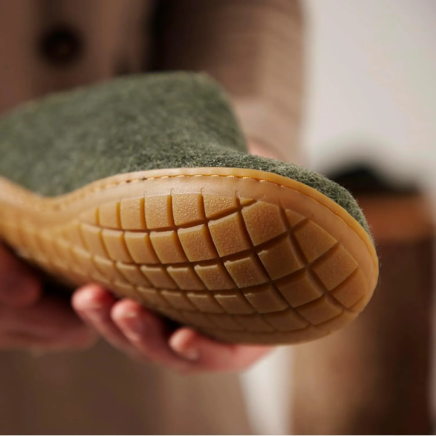 Glerups 100% high quality wool mix Slipper with rubber sole - Unisex Slip-on