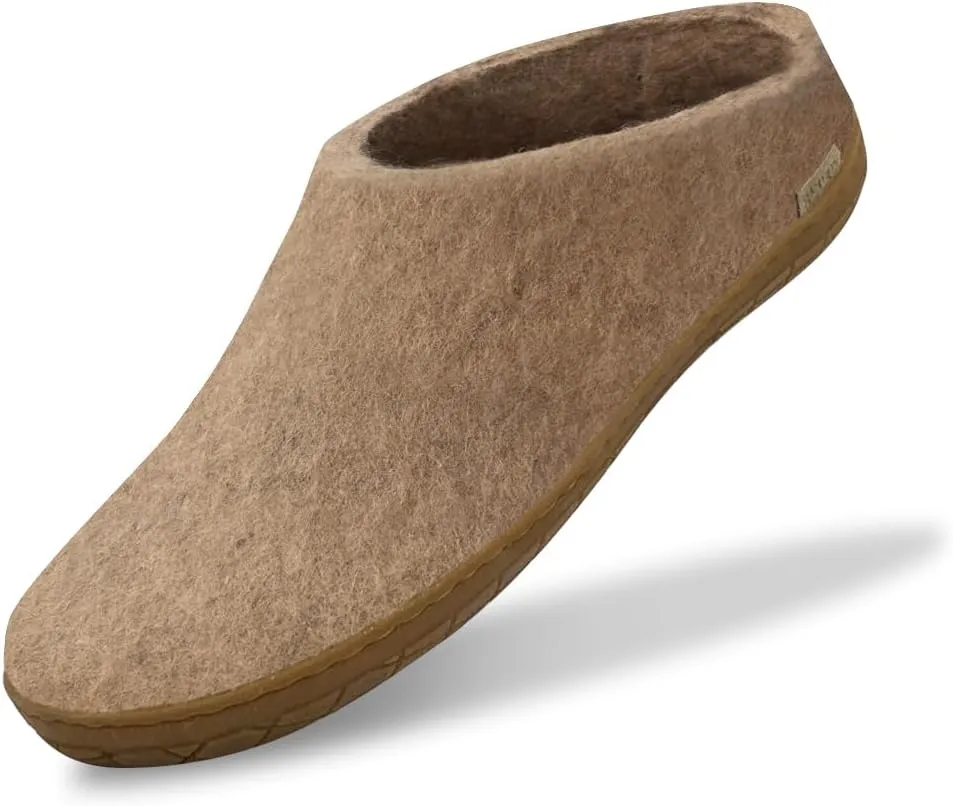 Glerups 100% high quality wool mix Slipper with rubber sole - Unisex Slip-on