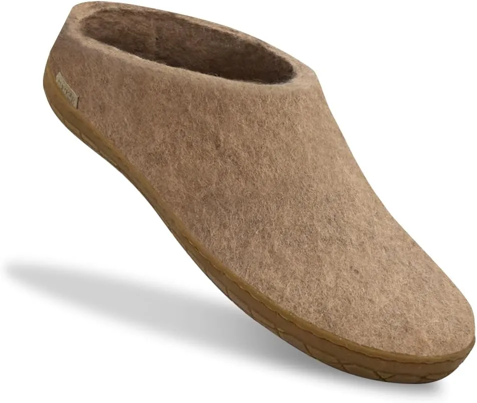Glerups 100% high quality wool mix Slipper with rubber sole - Unisex Slip-on