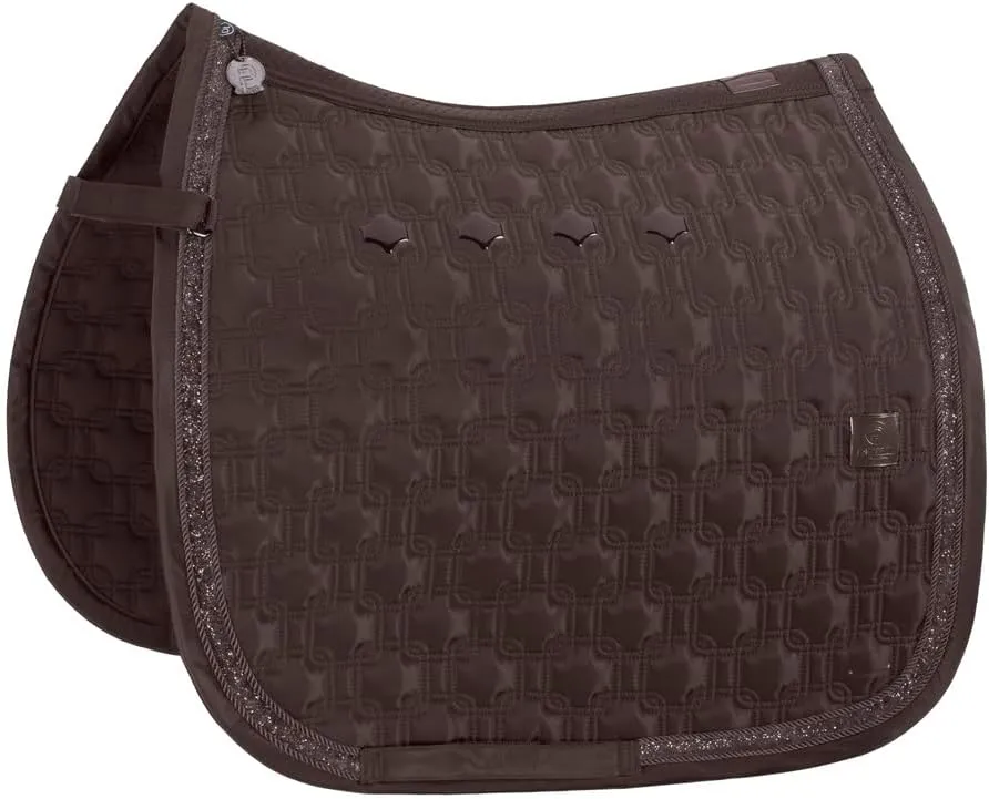 Highgloss Chain Jewel Saddle Cloth 215940 544 - Teak Brown Saddle Pad Size - DL