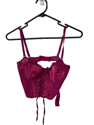 Hot Pink Strappy Corset Crop Top