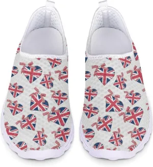 HUGS IDEA Women's Floral Mesh Slip on Shoes
