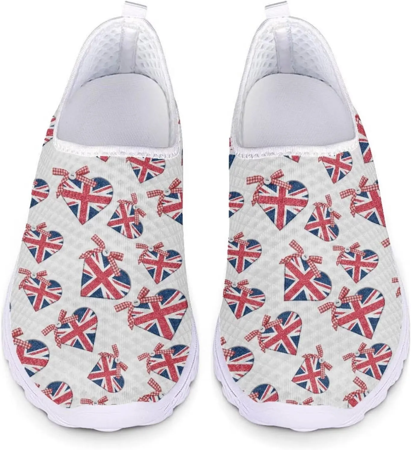 HUGS IDEA Women's Floral Mesh Slip on Shoes