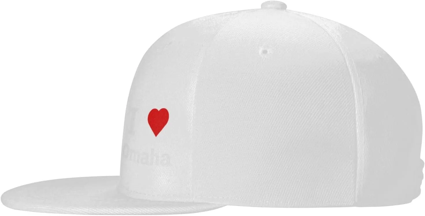 I Love Omaha Baseball Cap for Men Women Snapback Hat Hip Hop Style Flat Bill Hats