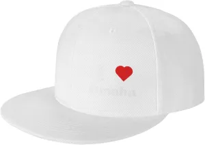 I Love Omaha Baseball Cap for Men Women Snapback Hat Hip Hop Style Flat Bill Hats