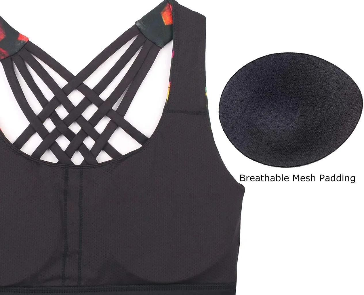icyzone Women's Open Back Workout Athletic Yoga Tank Tops with Built in Bra