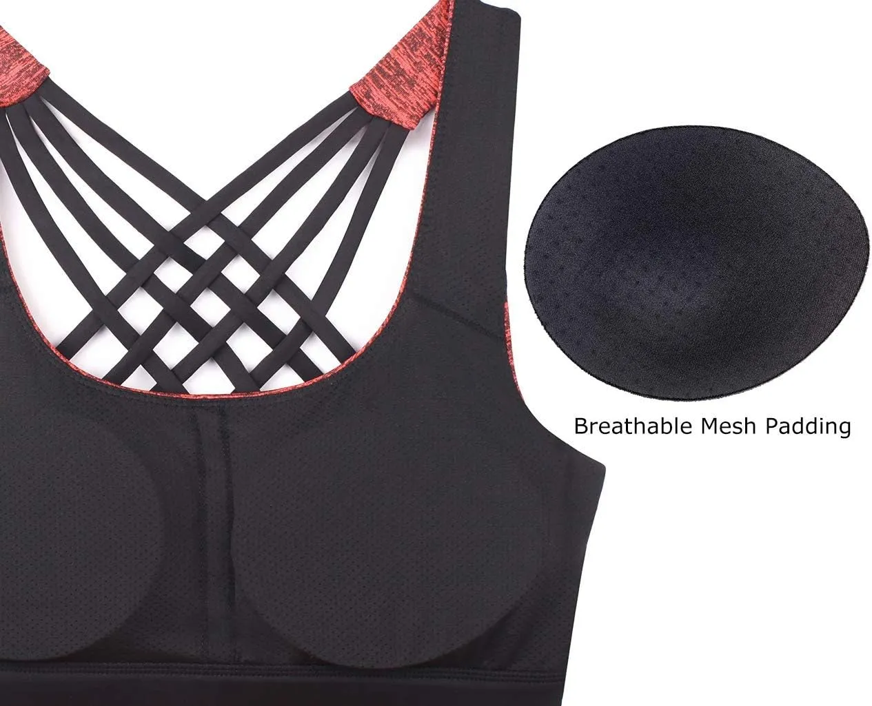 icyzone Women's Open Back Workout Athletic Yoga Tank Tops with Built in Bra