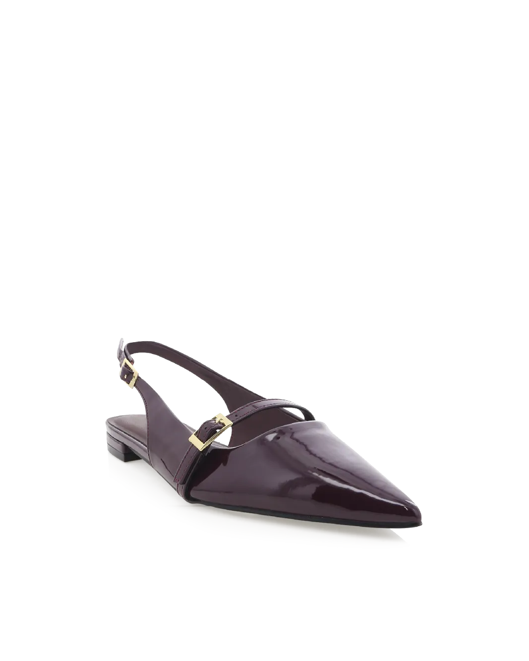 Ilie Flat - Mulberry Patent