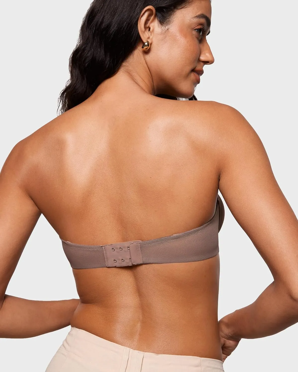 INLYRIC Women's Sheer Strapless Bras Mesh Sexy Unlined Plus Size See Through Bra Underwire Demi Mesh Non Padded