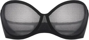 INLYRIC Women's Sheer Strapless Bras Mesh Sexy Unlined Plus Size See Through Bra Underwire Demi Mesh Non Padded
