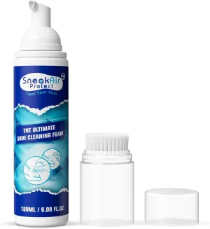 Instant Sneaker Cleaner Foam with Scrub Applicator, Deep Cleans Athletic Shoes And Footwear – Removes Dirt & Stains
