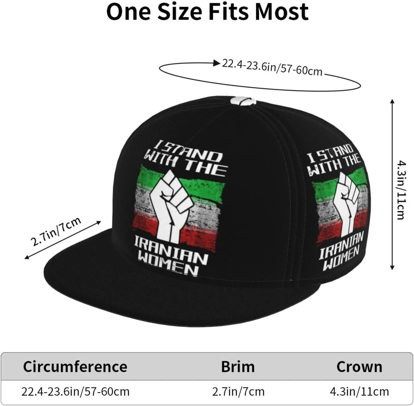 Iran Protests Women Life Freedom Hat Baseball Cap Flat Brimmed Dad Hats Back Buckle Hip Hop Cap for Men Women