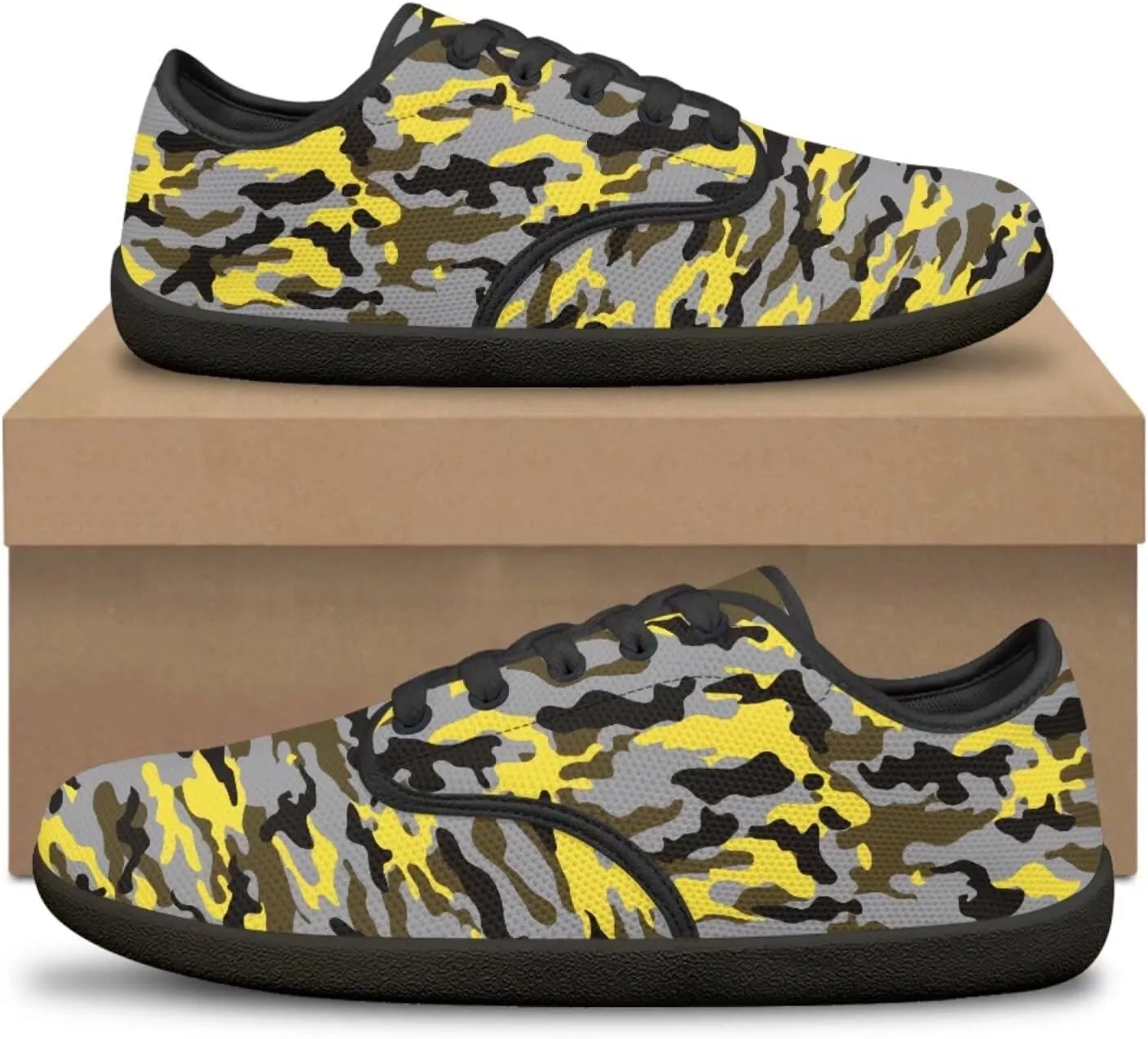 Jeiento Camouflage Theme Barefoot Shoes Men Zero Drop Shoes Mens Workout Shoes