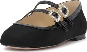 Jessica Simpson Women's Allista Ballet Flat, Black, 10