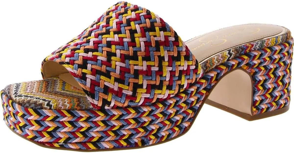 Jessica Simpson Womens Kalyani Slip On Open Toe Heels
