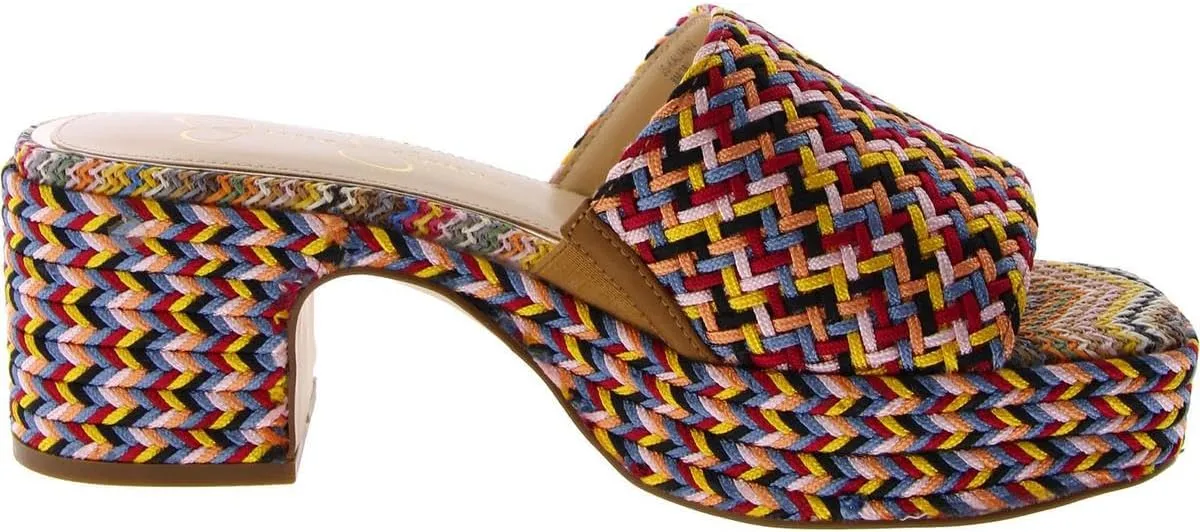 Jessica Simpson Womens Kalyani Slip On Open Toe Heels