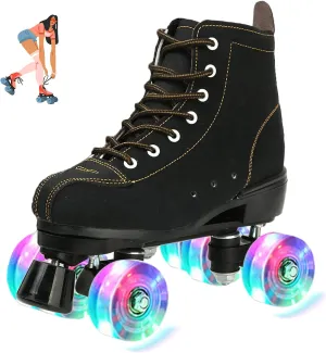 jessie Women's Roller Skates High Top Double Row Outdoor and Indoor Roller Skate Adjustable Roller Skates for Women Men Boys and Girls
