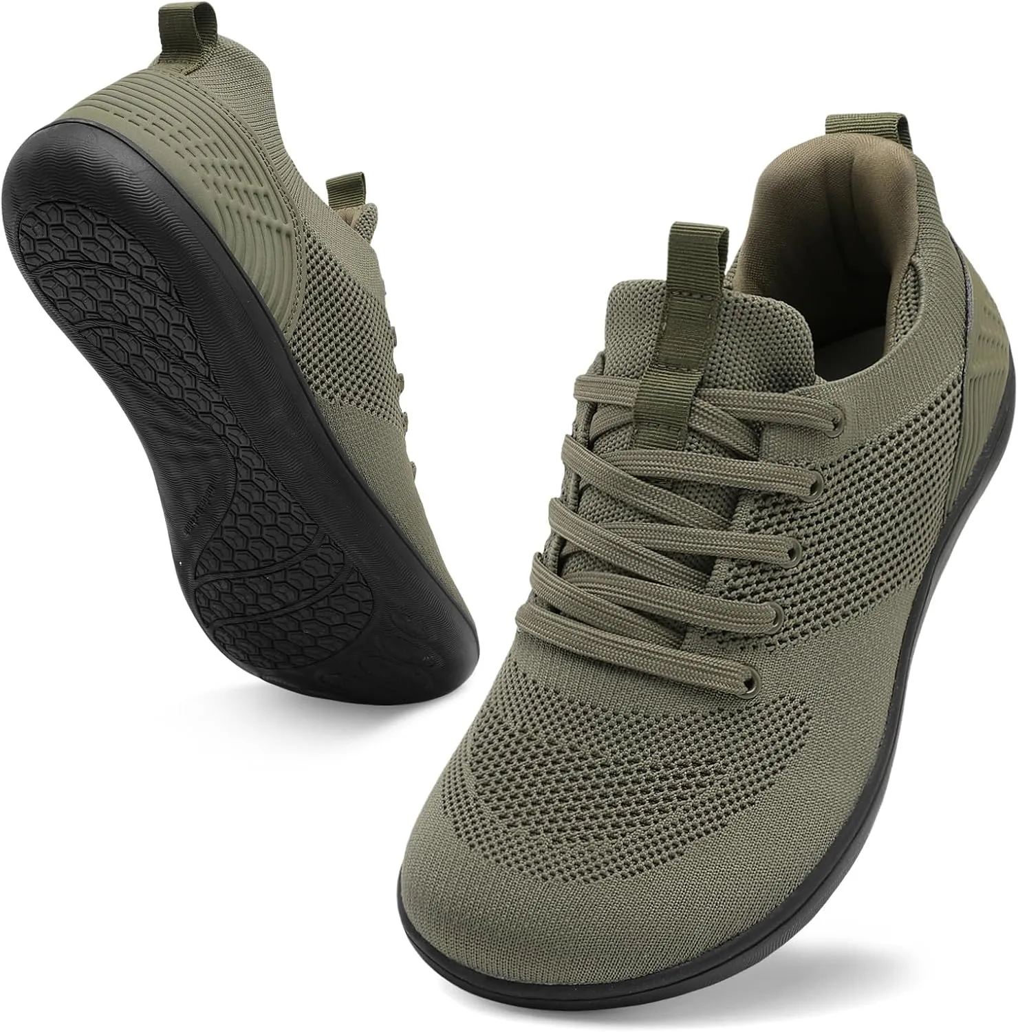 JIASUQI Men's Walking Shoes Wide Toe Sneakers with Arch Support Barefoot Shoes for Men