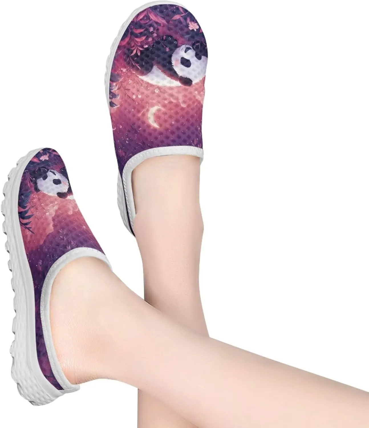 JoyLamoria Animal Pattern Womens Shoes Mule House Sneakers Lightweight Walking Slip on Fashion Casual