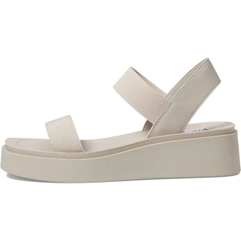 Justine White Strappy Flat Sandals