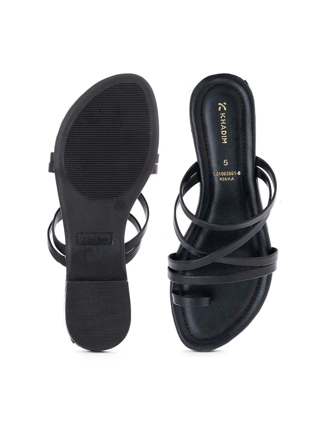 Khadim Flat Slip On Strappy Sandal for Women