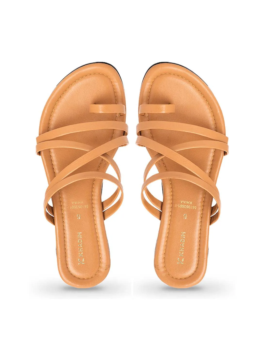 Khadim Flat Slip On Strappy Sandal for Women