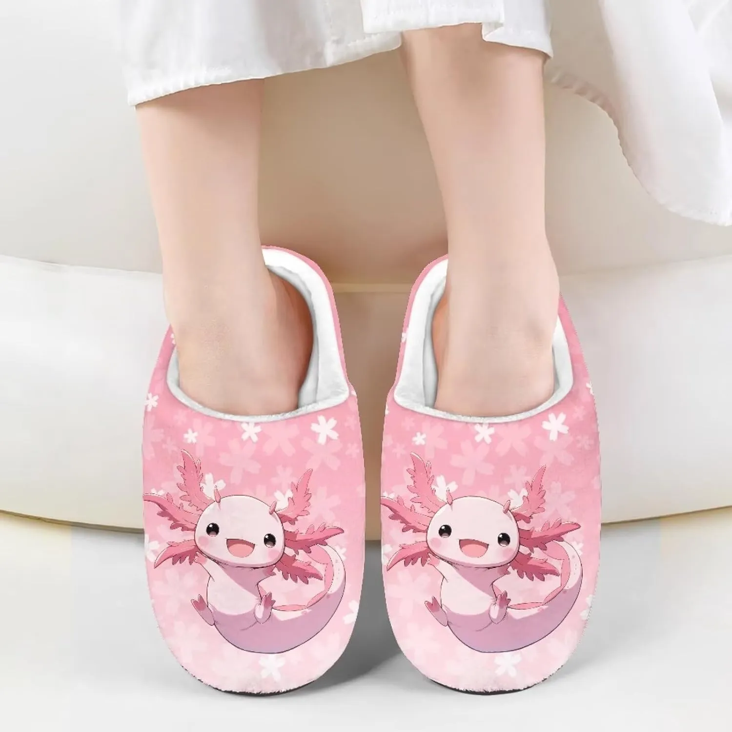 Kids Fuzzy Warm House Slippers for Girls Non Slip Rubber Sole Home Slippers for Toddlers Size 9-15