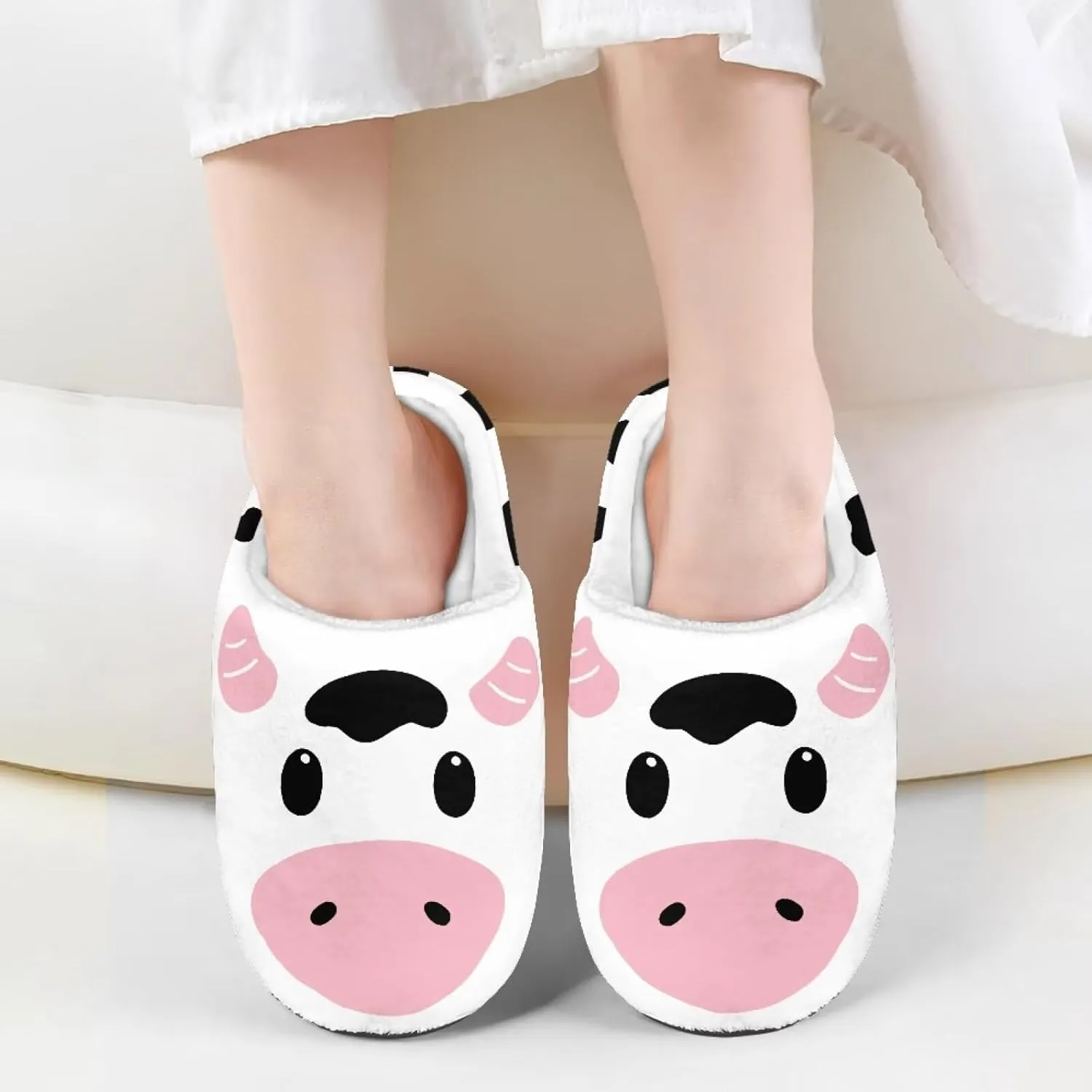 Kids Fuzzy Warm House Slippers for Girls Non Slip Rubber Sole Home Slippers for Toddlers Size 9-15