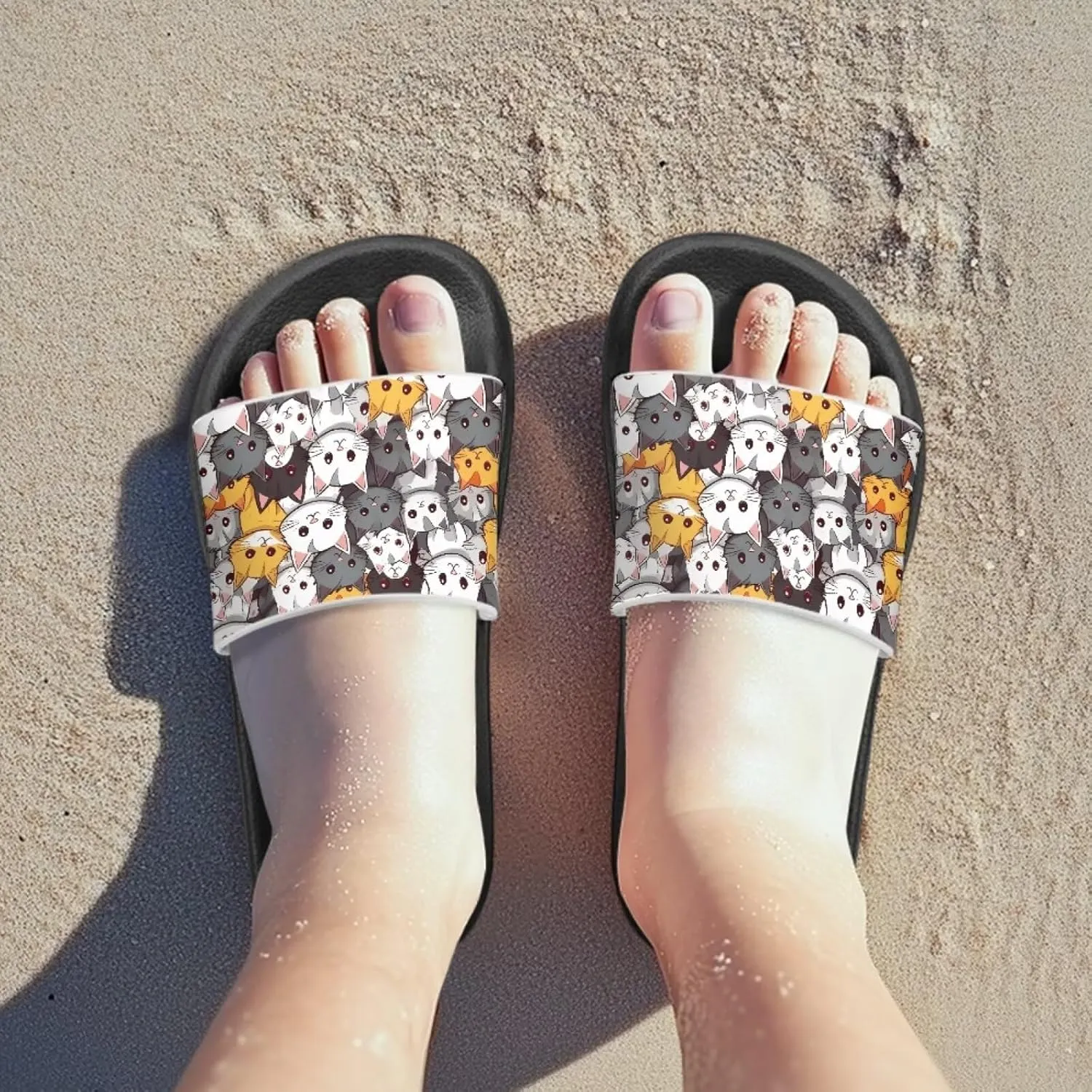 Kids Slide Sandals Footbed Sandal Comfort Toddler Slip On Summer Slippers for Beach Pool Little Big Kid