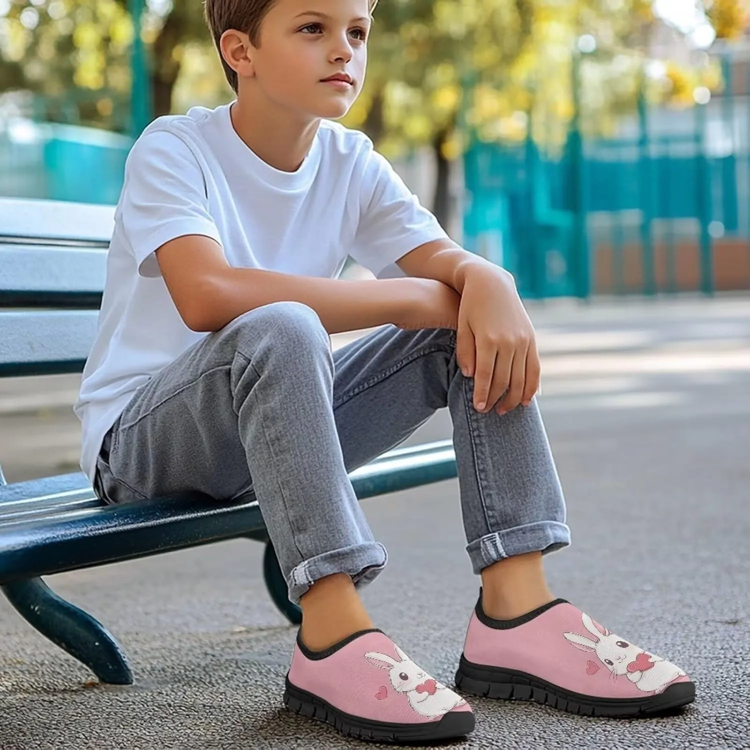 Kids Slip On Shoes Cute Tennis Shoes for Girls Athletic Casual Shoes Fashion US Size 11-2.5