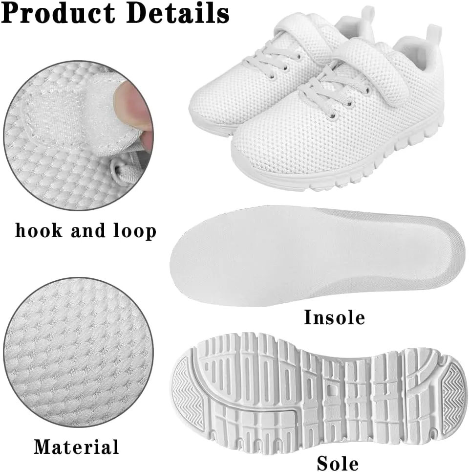 Kids Sport Shoes for Little Child Girls Mesh Design Breathable Slip On Single Buckle